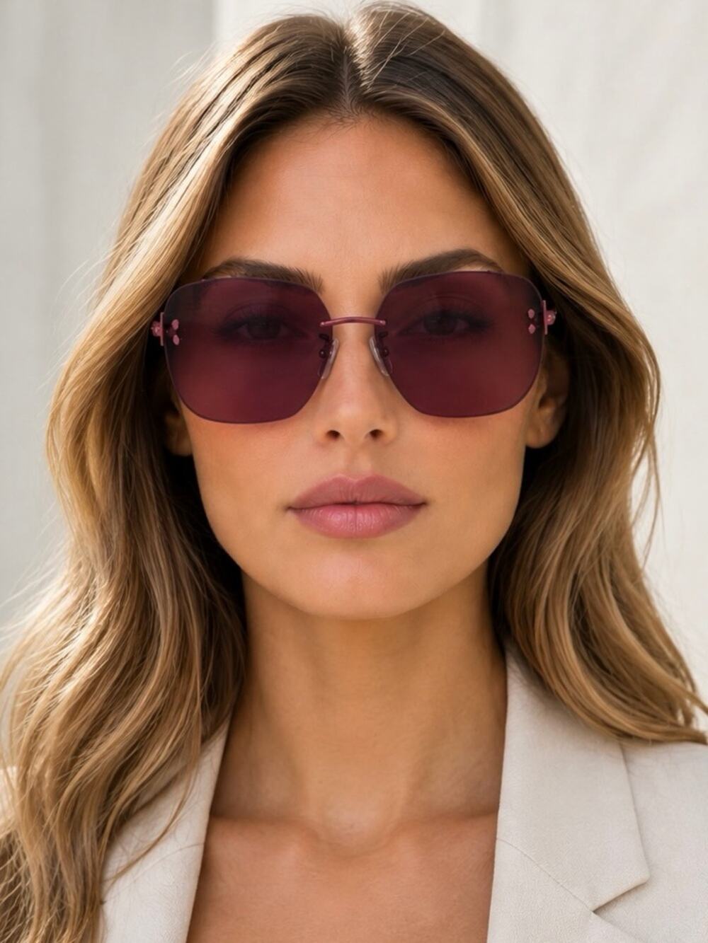 New! Isabel Marant IM0082/S 08CQU1 Pink Square Sunglasses, Authentic